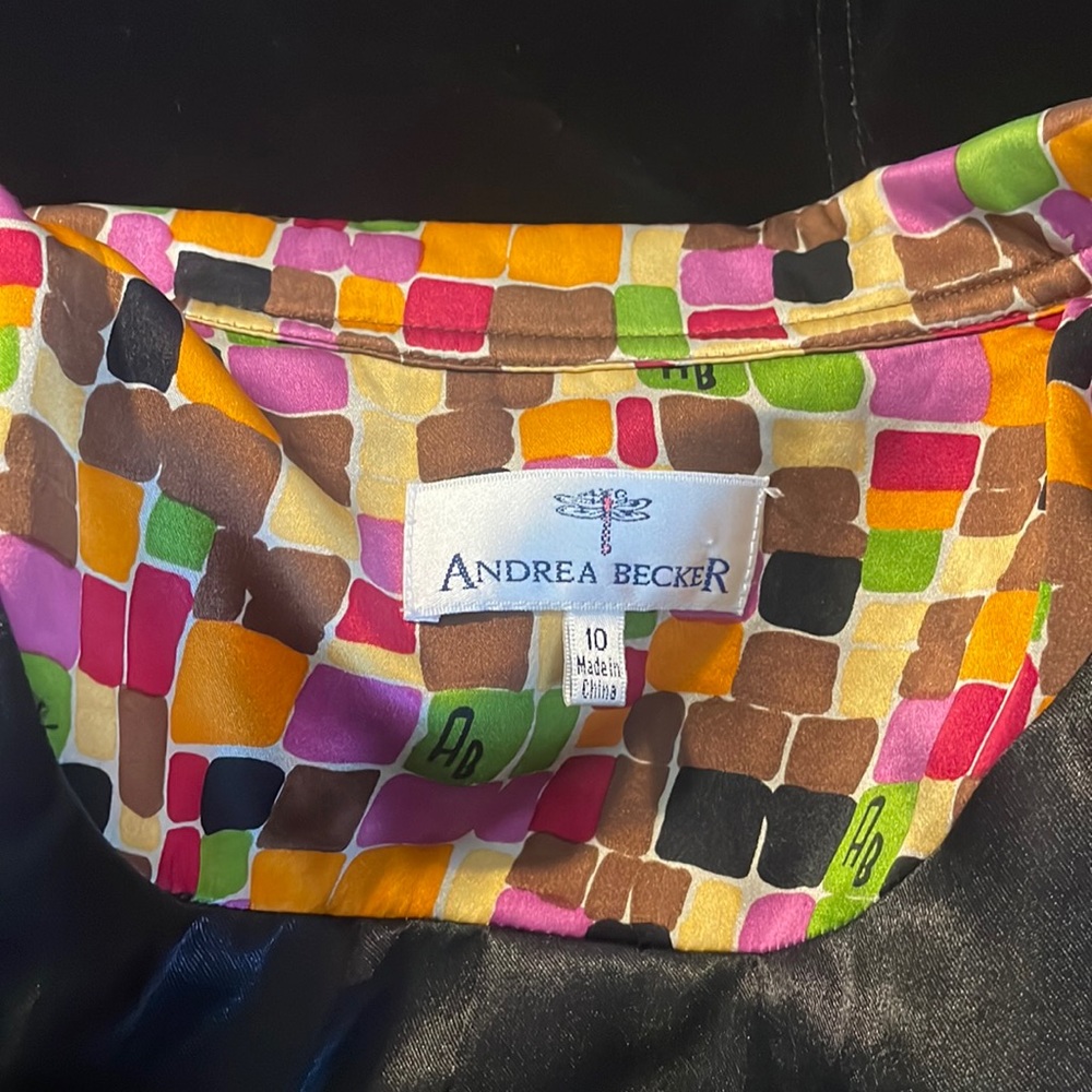 Andrea Becker Retro Jacket Brass Style Buttons Size 10 - Picture 9 of 11
